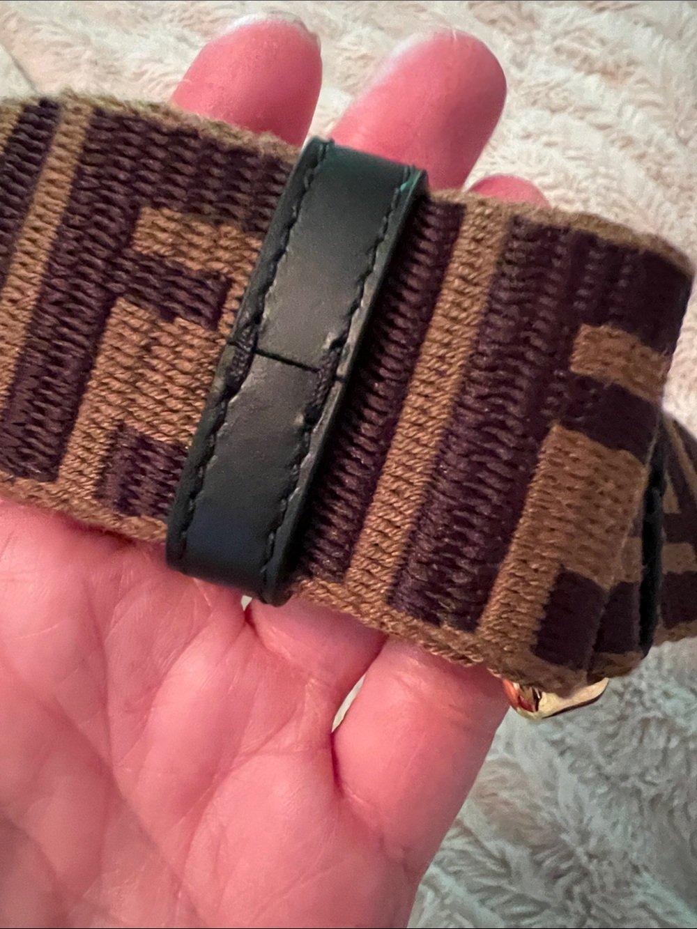 Authentic Fendi Brown Monogram Adjustable Messenger Bag Strap - Picture 11 of 15